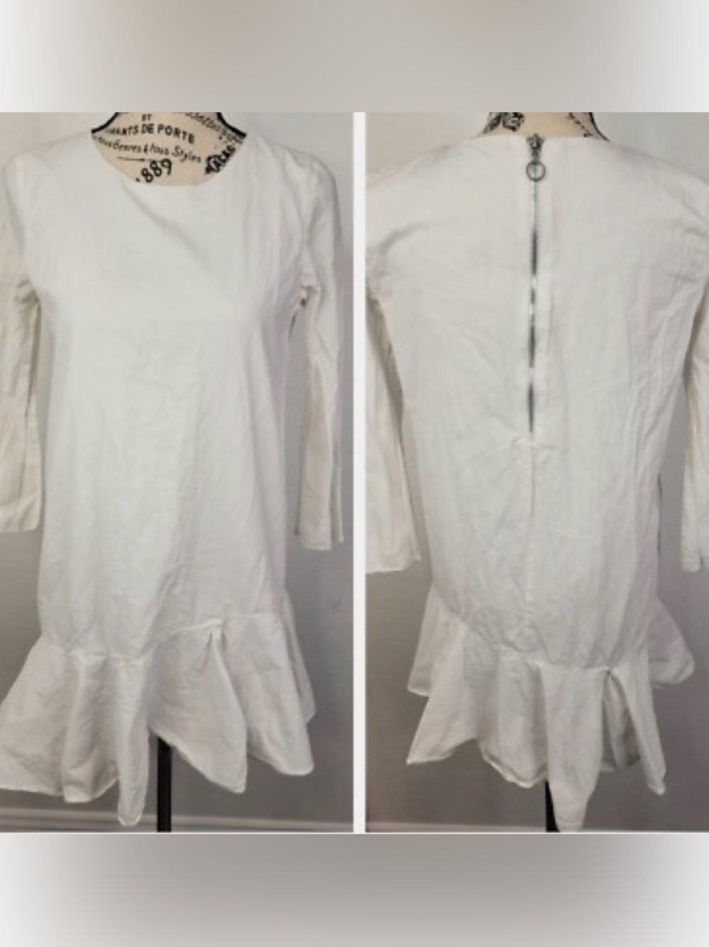 Zara Trafaluc White Babydoll Dress